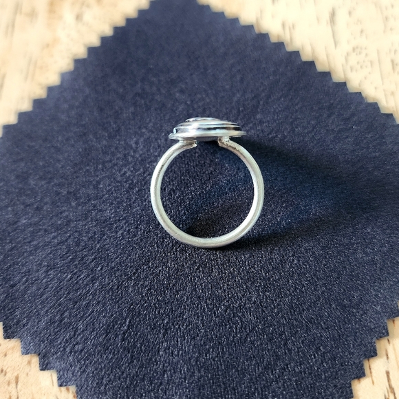 Handmade Art Nouveau Sterling Silver ring, size 6.5 - Picture 4 of 7